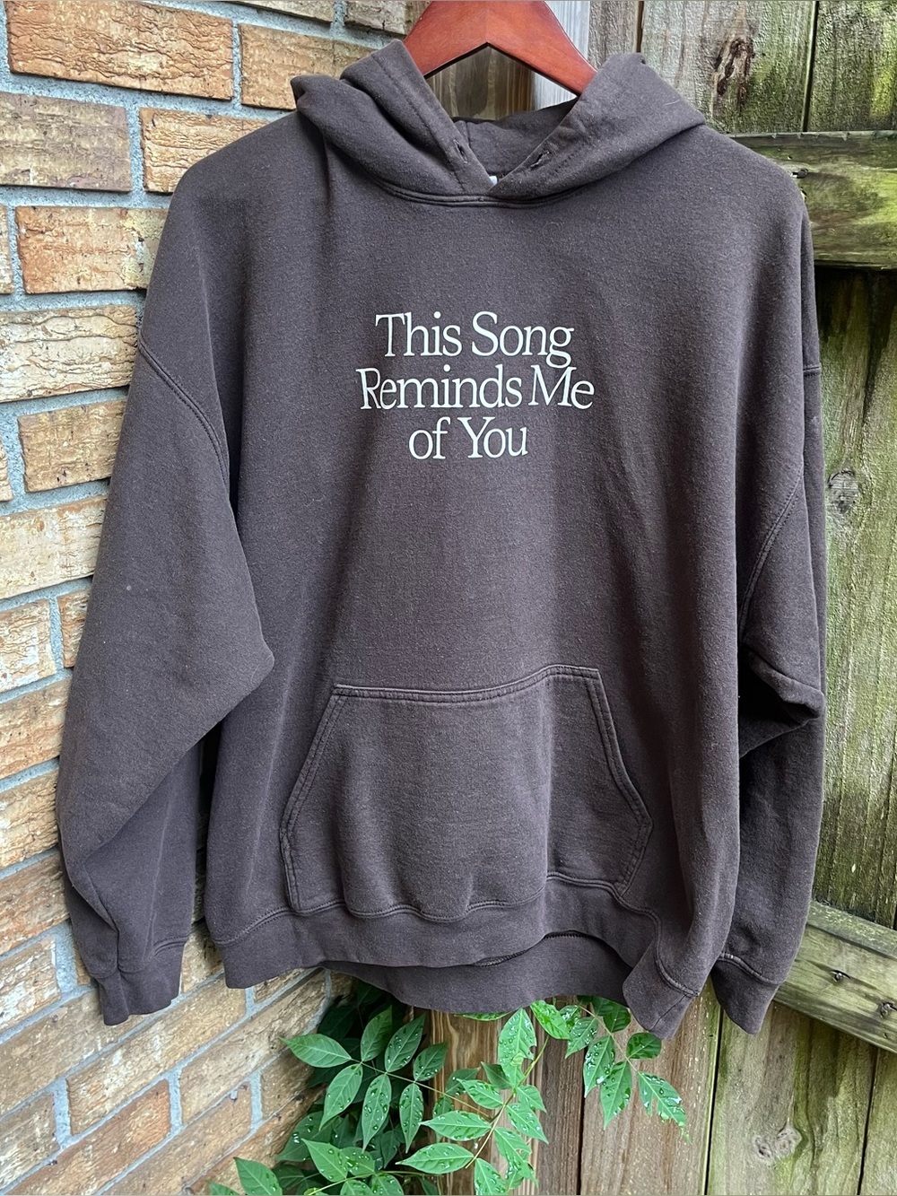 LONELY GHOST Brown “This Song Reminds Me Of You” Hoodie